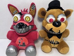 FNAF Pair Nightmare Freddy Fazbear And Roxy Plush 2016 Five Nights At Freddy’s
