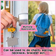 HACRAHO Blank Pet ID Tag, 30 PCS Colorful 0.98*0.98 inches, Rainbow Metallic