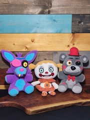5 Night’s At Freddy’s Funko Plush Circus Baby, Lefty And Blacklight Foxy 2017