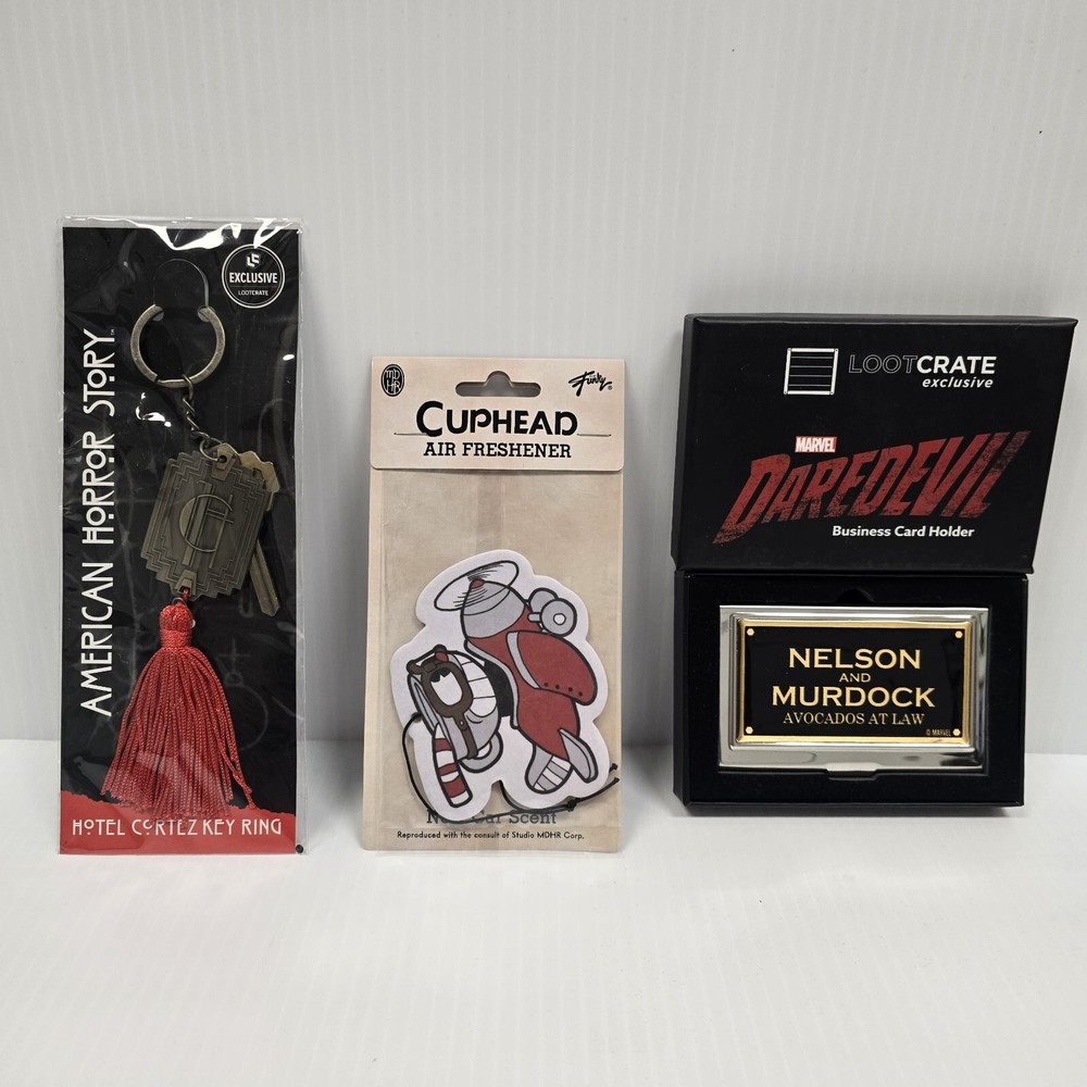 Loot Crate Bundle AHS American Horror Story, CUPHEAD & DAREDEVIL Lot Of 3 Items