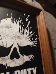 Call Of Duty Skull Framed Art Print, Activision. 10×8″ Shooter Gaming, Military