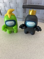Among Us Crewmate Mini Figure Set Lot of 2 Green & Black