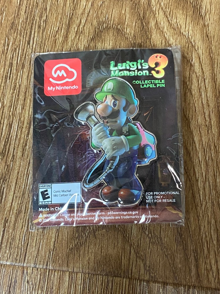 Luigi’s Mansion 3 Nintendo Switch Promo Pin Nintendo PAX 2019 NEW