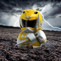 TUBBZ 1ST Edition YELLOW Power rangers Collectible Duck Figure JEEP