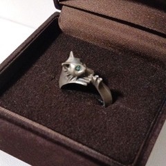 Dark Souls TORCH TORCH Silvercat Ring w/Box 925 Sterling Silver US11