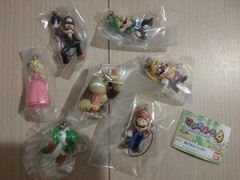 Bandai Super Mario Party 4 Strap Complete Lot Of 7 Figure Keychain