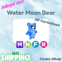 Water Moon Bear | All Variations No Pot, FR, NFR, Mega, MFR – Adopt From Me Pets