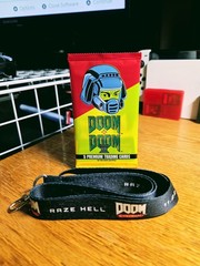 Doom + Doom II Limited Run Sealed Trading Cards + Doom Eternal Lanyard