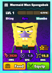 Spongebob Tower Defense | CHEAP 5 ⭐ SHINY WUMBO Mermaid Man Spongebob | SBTD