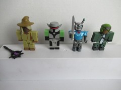 Nice Group of Roblox Figures with Accessories 4 Figures No Codes