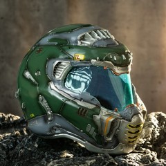 Xcoser Game DOOM Eternal Helmet Resin Replica Cosplay Props Wearable Fans Gift