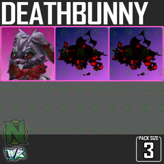 Roblox World Zero WZ – 3 PACK – DEATHBUNNY + 2x AURA