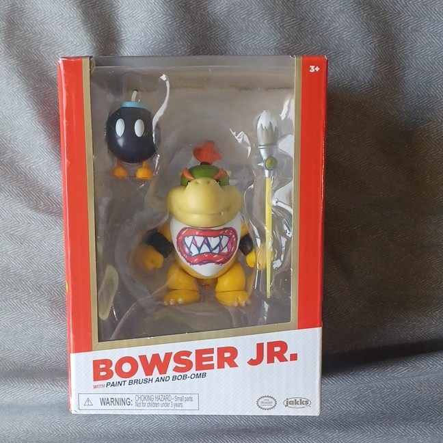 JAKKS Pacific JAKKS Gold Super Mario Bowser Jr. w/ Paint Brush Bob-omb