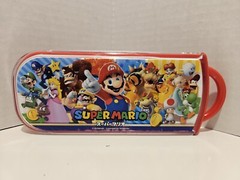 Nintendo Super Mario Trio set Chopsticks Spoon Fork SKATER Co. JAPANESE IMPORT