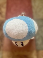 Nintendo Mushroom Plush Set of 2 Large Pink (RARE) & Medium Blue Super Mario