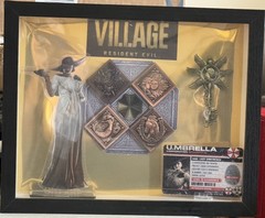 Resident Evil Village 8×10 Shadow box- Key + Medallions + Villain Card + Statue