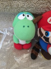 Super Mario Bros World All Stars Plush 1993 Yoshi Raccoon NINTENDO RARE 1990