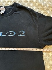 Halo 2 Black Graphic T-Shirt Size Large Authentic Genuine Y2K Promo