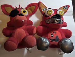Nightmare Foxy Plush AND Classic Foxy-Five Nights at Freddys 4 Funko Plushies