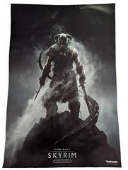 Skyrim Elder Scrolls 5 Poster Double Sided Size 33″ X 22″ RARE GameStop Excl