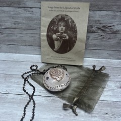 Legend Of Zelda Intricately Embossed Orcarina on Chain with Song Booklet