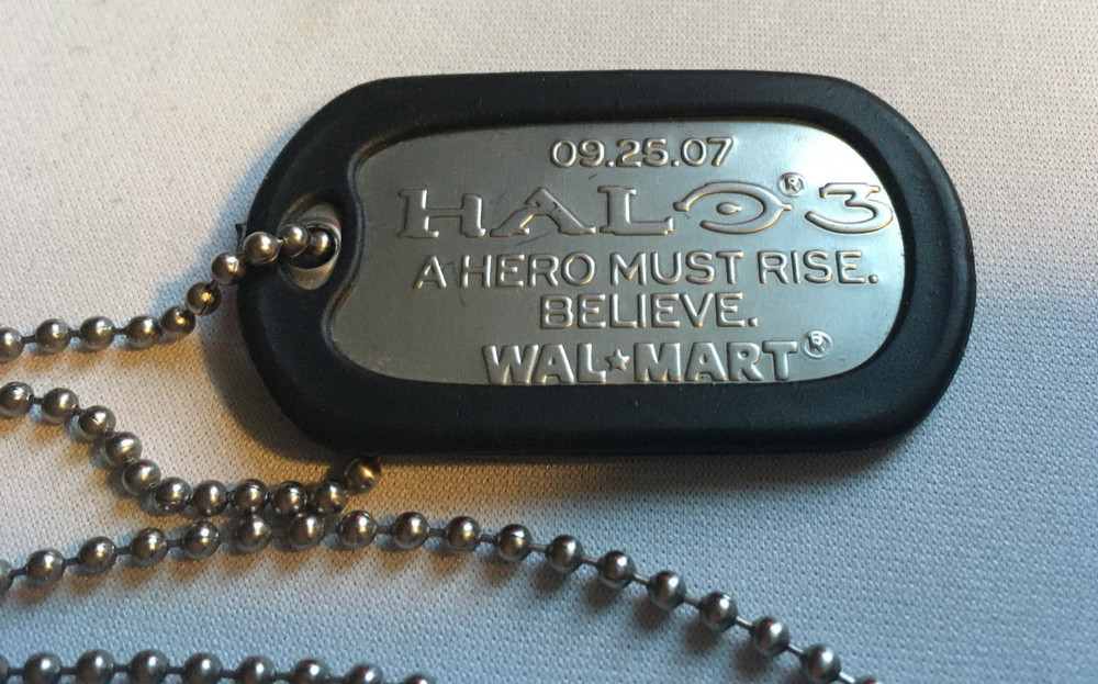 Halo 3 Dog Tag Exclusive Promo from 2007 Walmart VG+ Xbox Rare