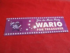 “Wario for Treasurer” Mario Party 5 Nintendo Gamecube Promotional Bookmark