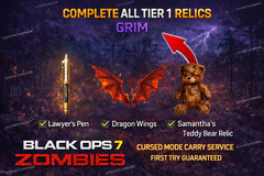 ALL 3 Tier 1 Cursed Grim Relics CARRY SERVICE FAST LEGIT Black Ops 7 Zombies BO7